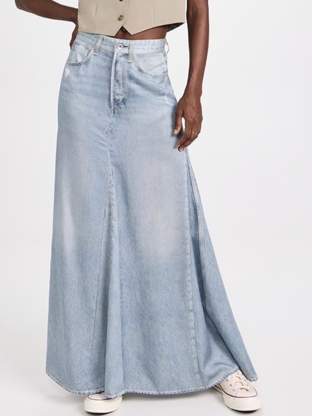 rag and bone full length miramar maxi skirt in posy